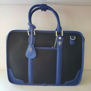 Furbo Design FRB012 Milano Briefcase - Black/Blue
